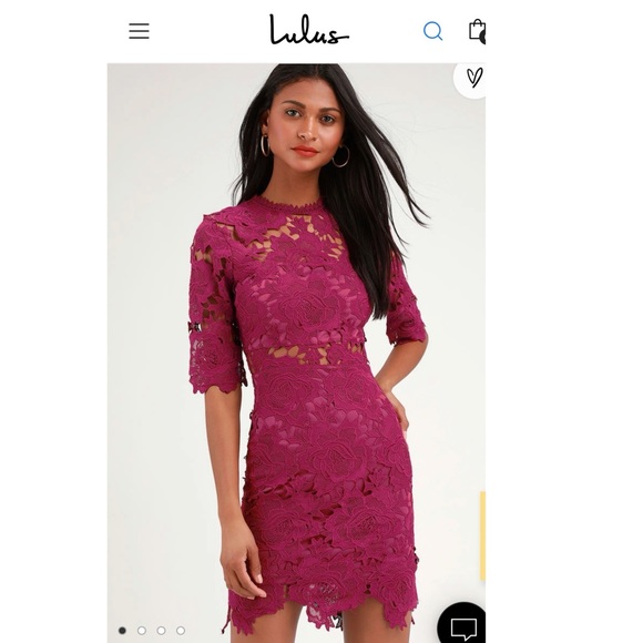 Lulus Dresses & Skirts - Magenta lace dress